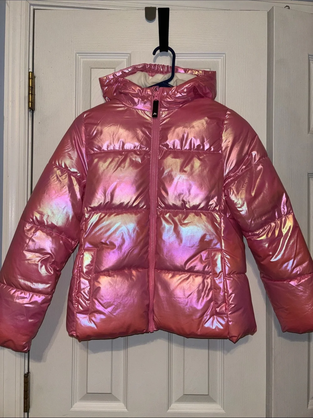 Ozark Trail Iridescent Pink Hooded Puffer Jacket